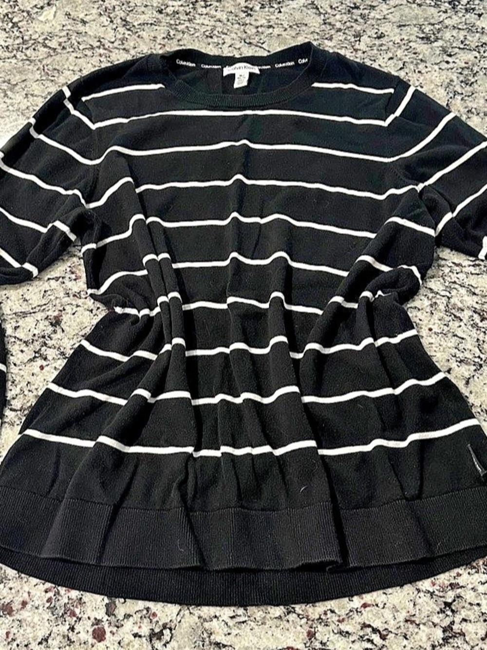 Calvin Klein Striped Cotton Sweater Size XL